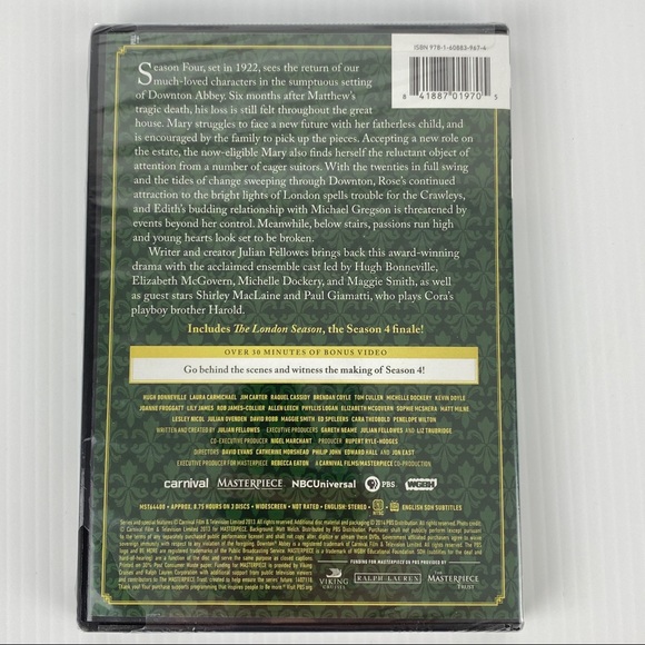 Downton Abbey Season 4 NEW Sealed 3 DVD Set Original UK Edition 2014 PBS - Picture 2 of 8